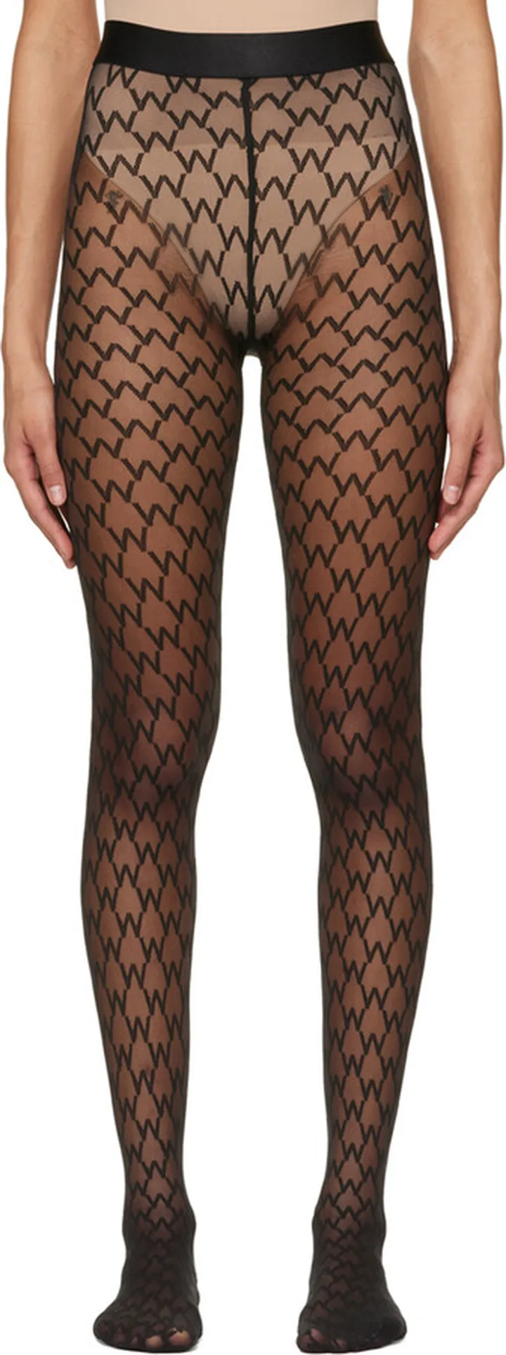 Wolford Black 'W' Tights