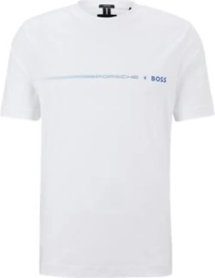 Porsche x BOSS mercerized-cotton T-shirt with exclusive branding