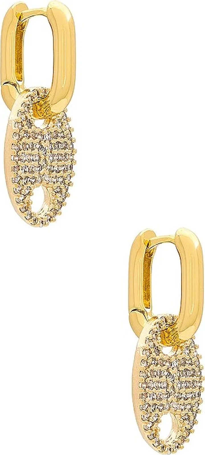 Keeping Tabs Pave Earrings