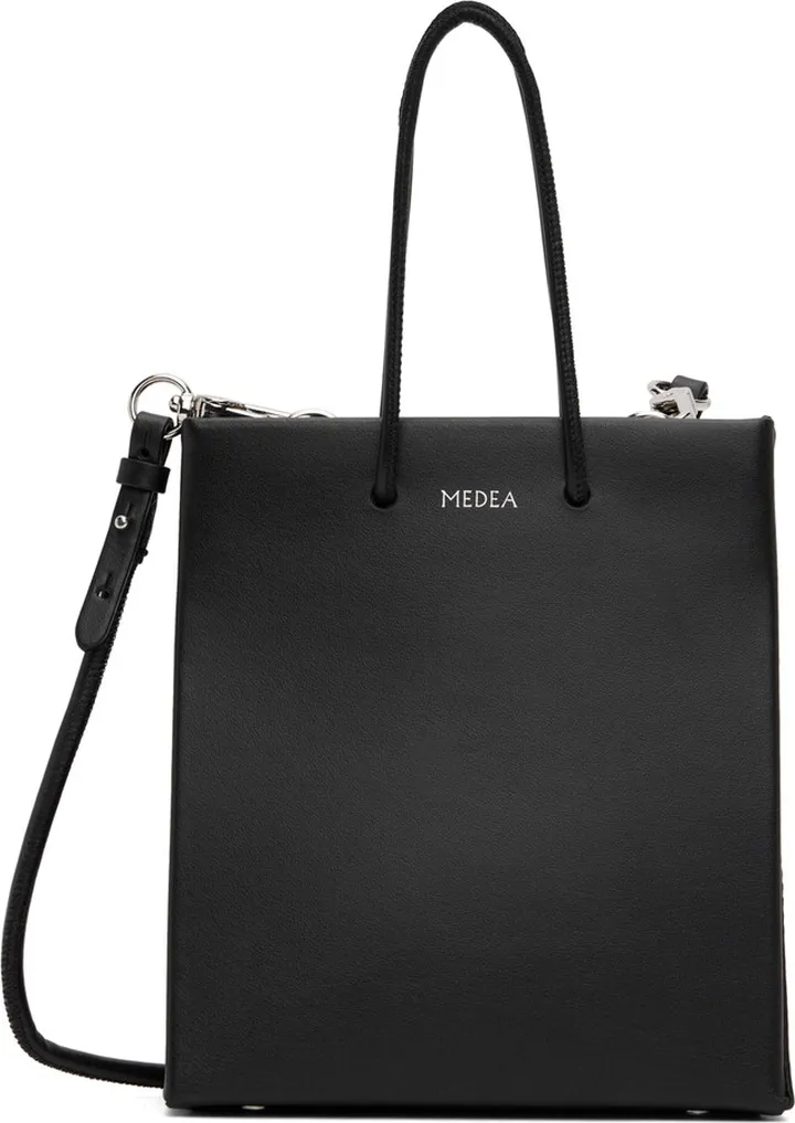 Medea Black Short Leather Bag