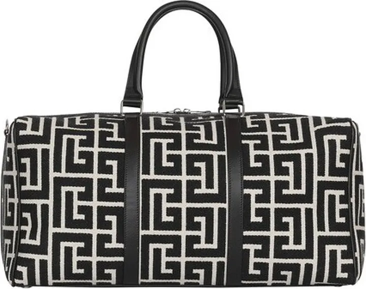 Travel bag with jacquard maxi monogram