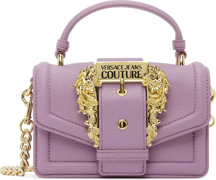 Versace Jeans Couture Purple Buckle Bag