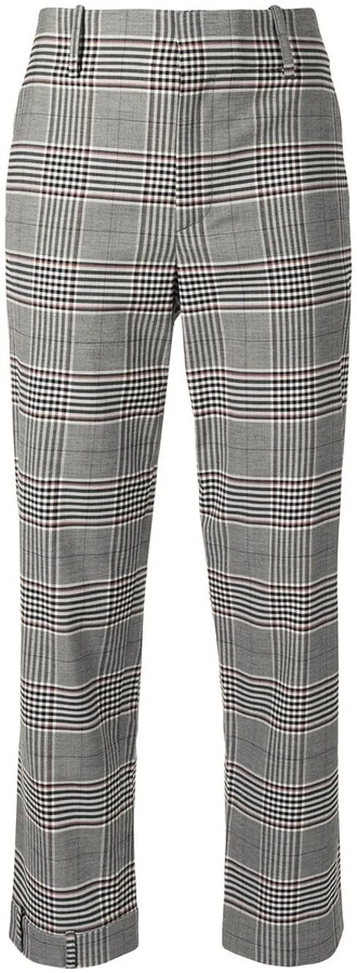 Plaid Straight-Leg Trousers
