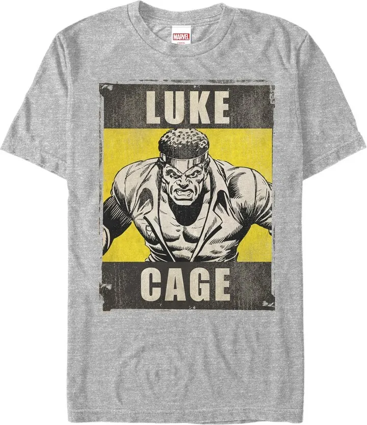 Men's Marvel Heroes for Hire Luke Cage T-Shirt - Athletic Heather - X Large