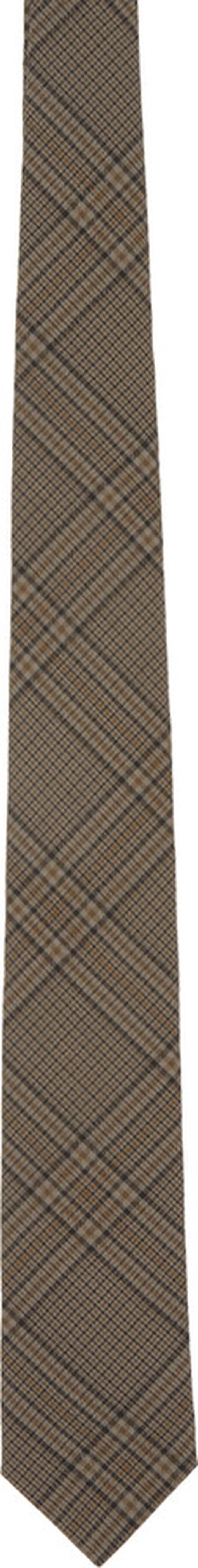 Ernest W. Baker Brown Check Tie