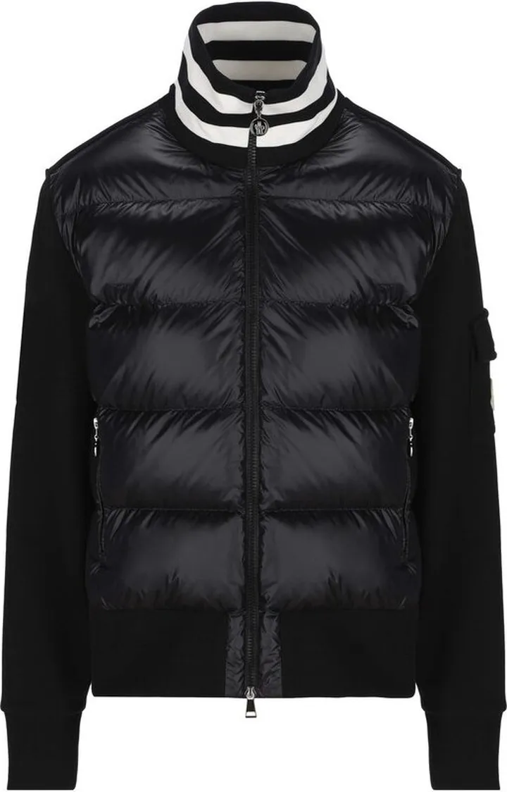 Moncler Logo Patch Zip-Up Down Jacket