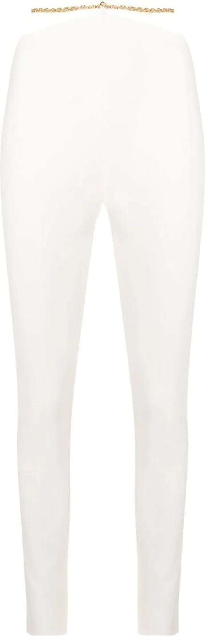 Chain-Detail Straight-Leg Trousers