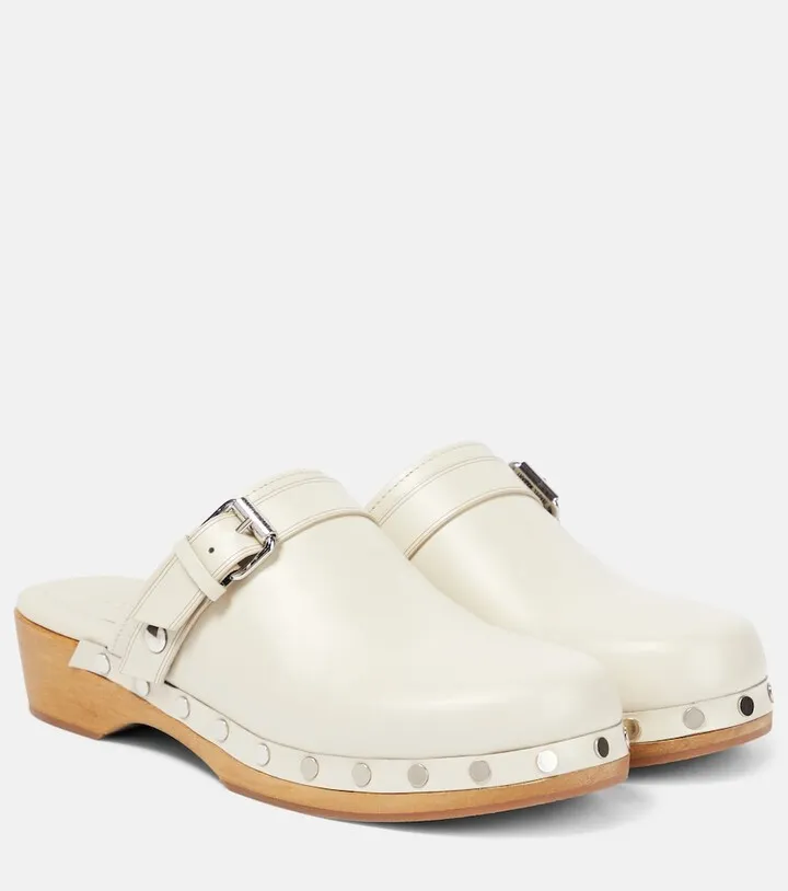 Thalie leather clogs