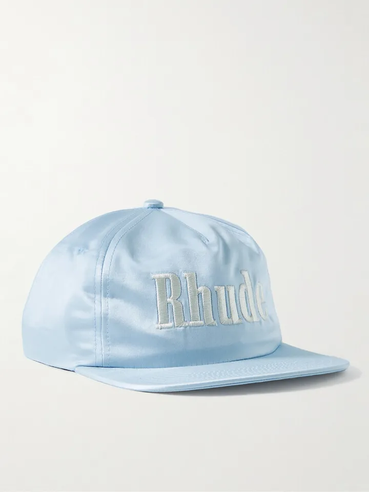 Logo-Embroidered Satin Trucker Cap