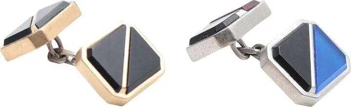 Cufflinks And Tie Clips Black