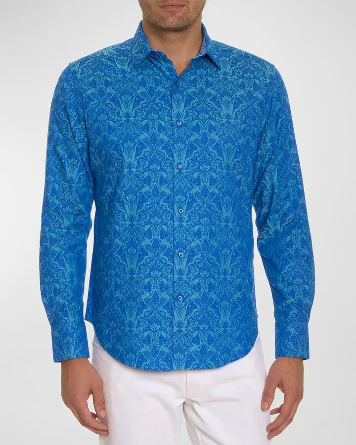Men's Highland 2 Stretch Cotton Jacquard Sport Shirt