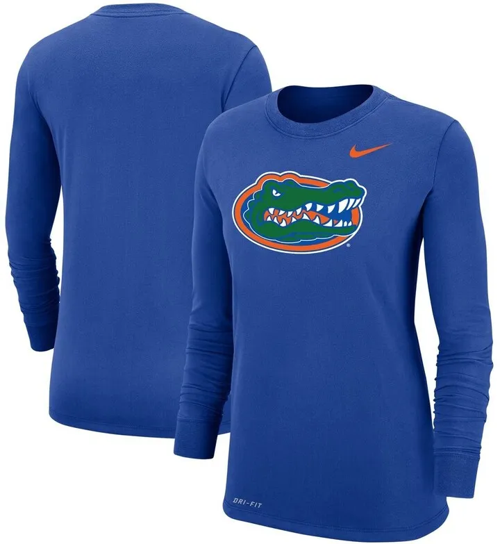Women's Nike Royal Florida Gators Logo Performance Long Sleeve T-shirt