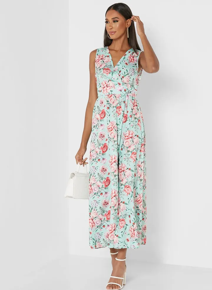 Printed Slit Dress