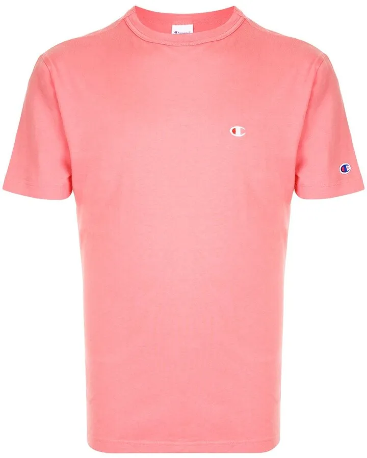 embroidered logo crew neck T-shirt