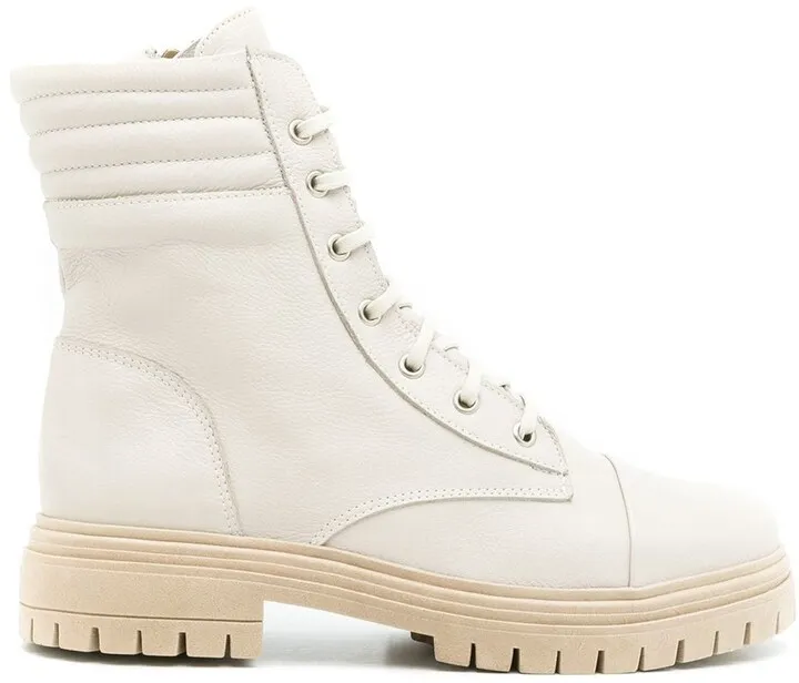 Lace-Up Biker Boots