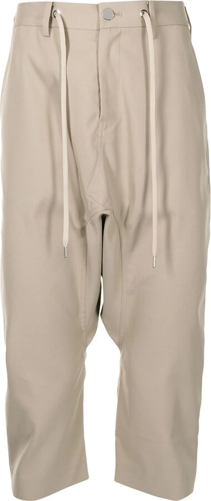 Cropped Drawstring-Waist Trousers