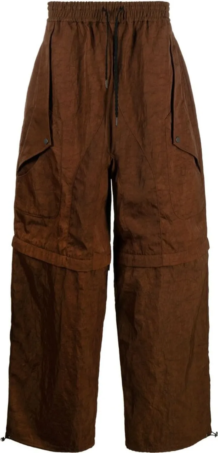 Two-Way Wide-Leg Cargo Trousers