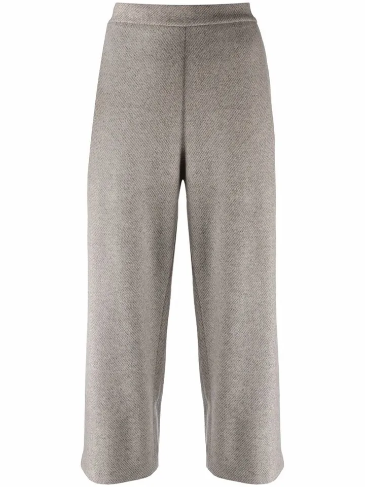 Cropped Wide Leg Trousers