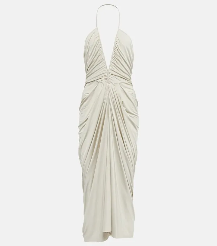 Halterneck midi dress