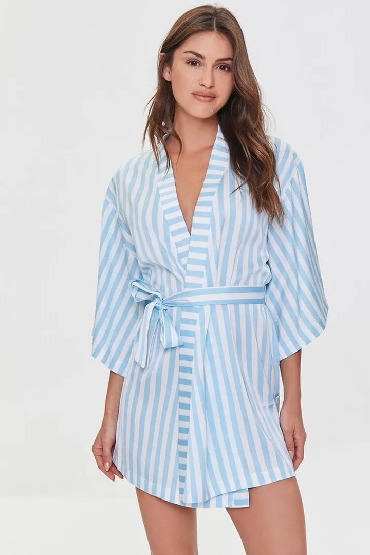 Striped Satin Robe