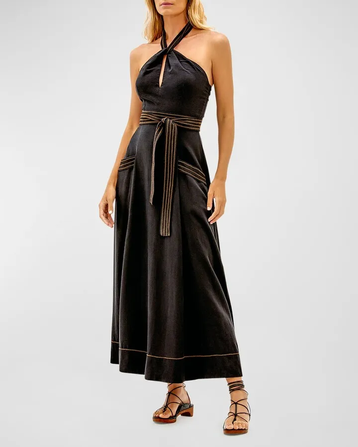 Virginia Halter Midi Dress