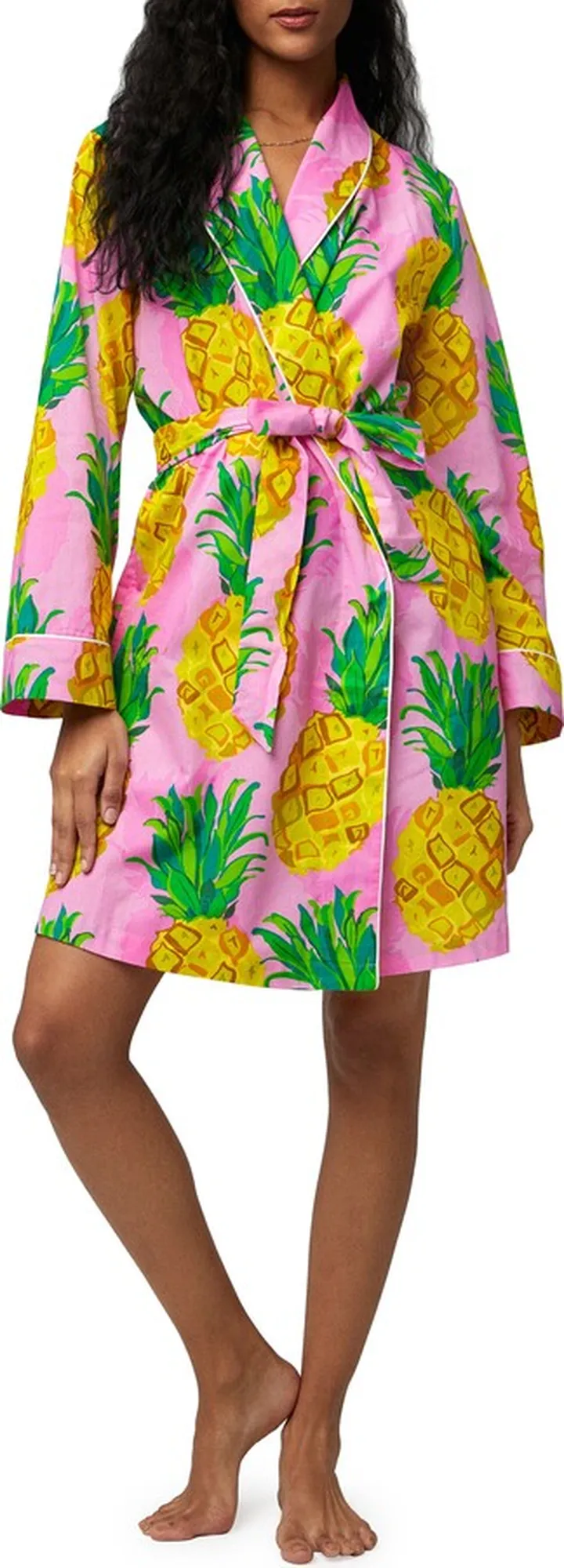 Pineapple Print Organic Cotton Robe