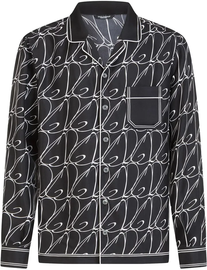 DG logo print pyjama shirt