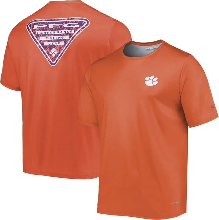 Men's Columbia Orange Clemson Tigers Terminal Tackle Omni-Shade T-shirt