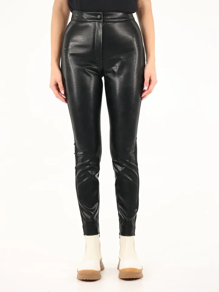 Stella McCartney High-Waisted Leather Trousers