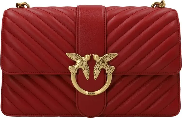 Pinko Love Classic Icon Quilted Chain Linked Crossbody Bag