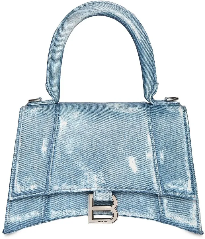 Small Hourglass Cotton Denim Bag