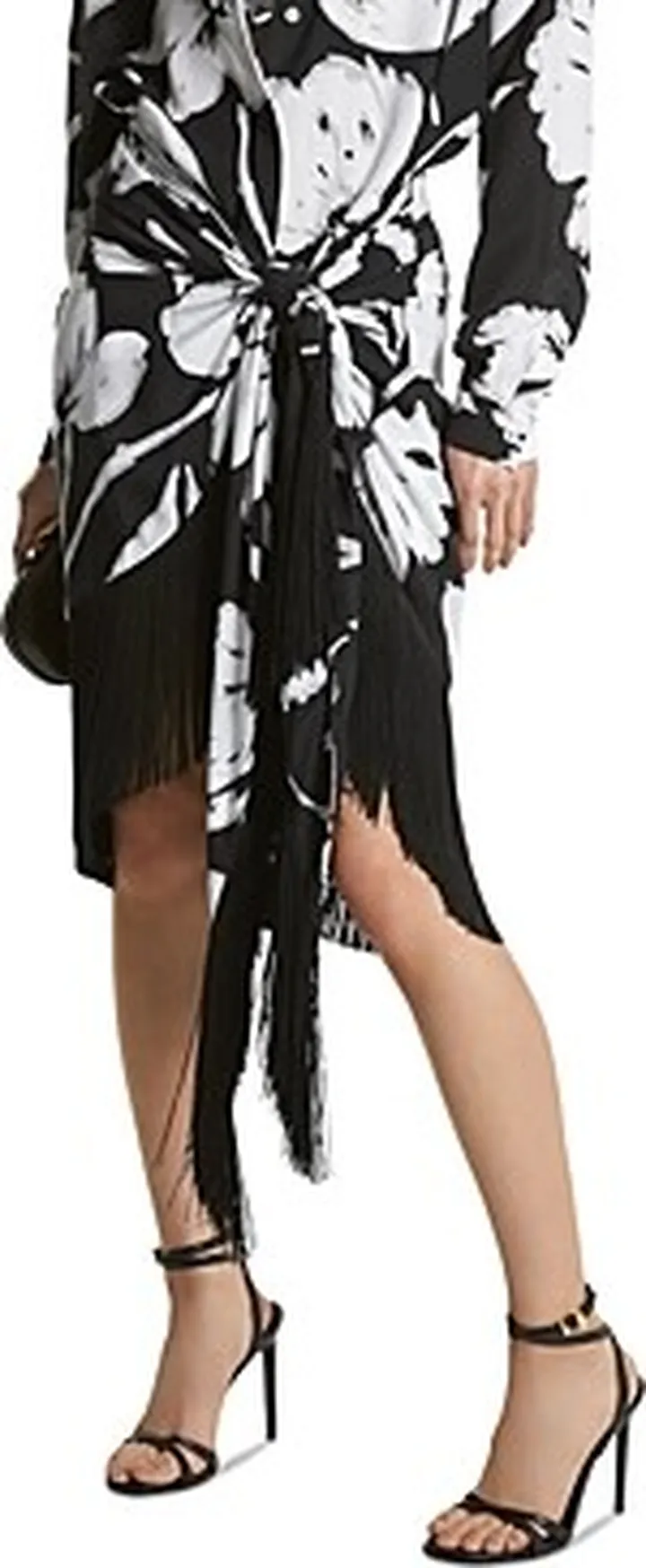 Michael Kors Collection Silk Floral Print Fringe Sarong