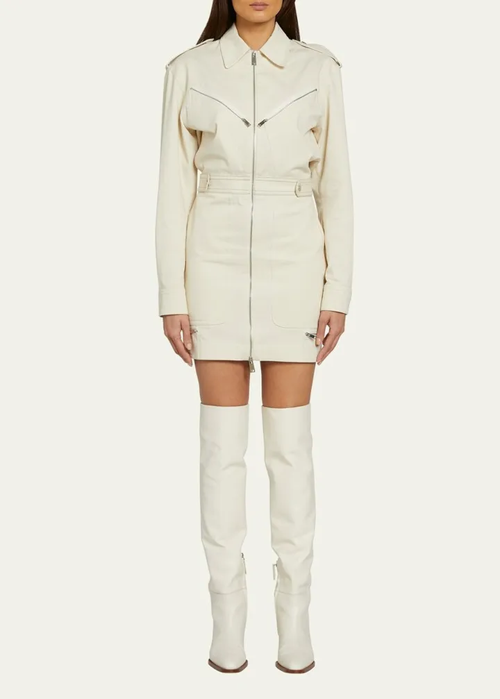 Zip Utility Mini Dress
