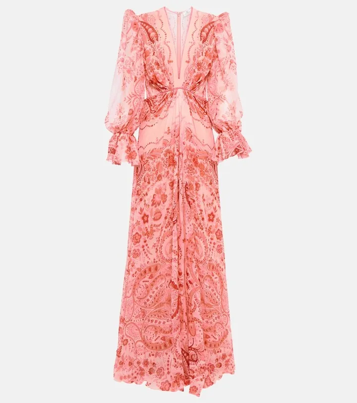 Paisley silk maxi dress