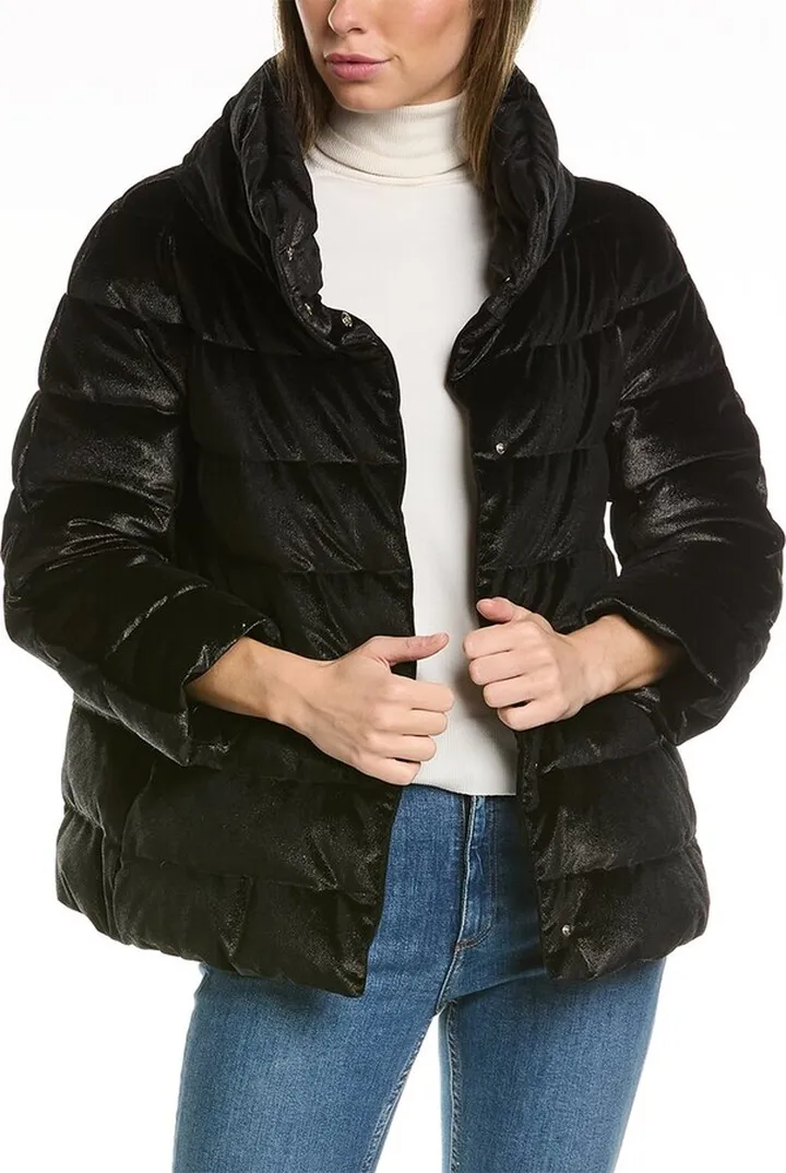 Herno Glitter Mini Cape Down Coat