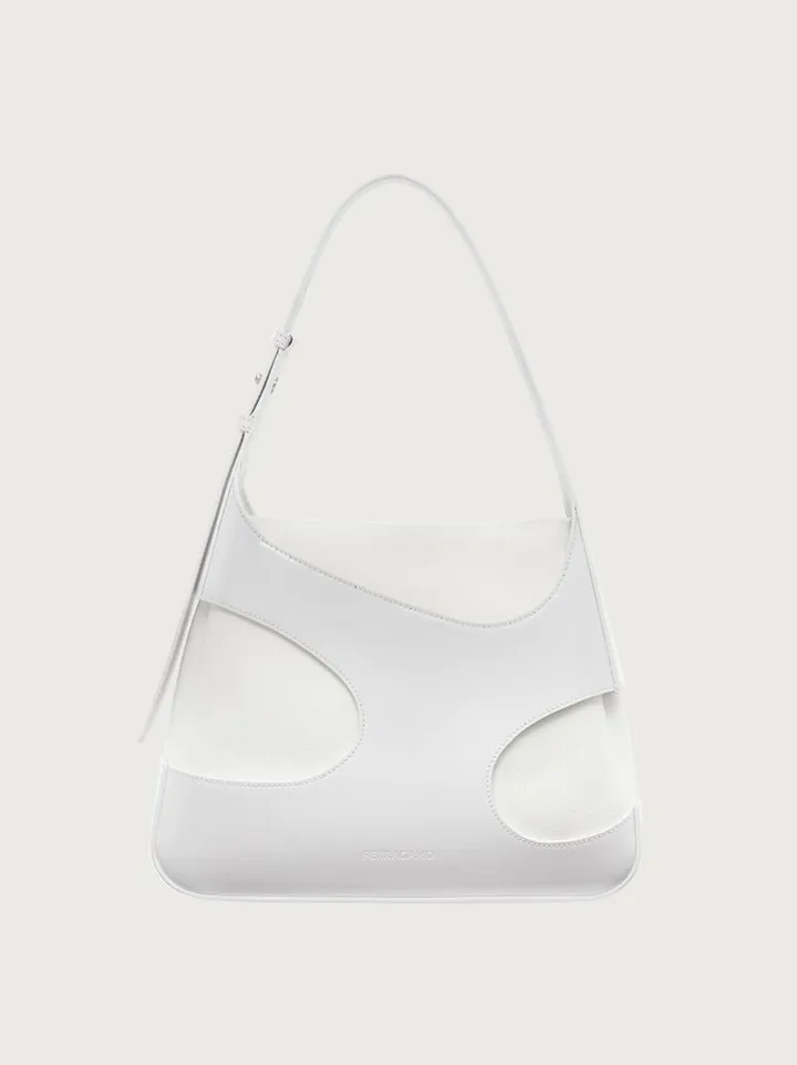 Ferragamo Women Shoulder bag with cut-out detailing (M) White