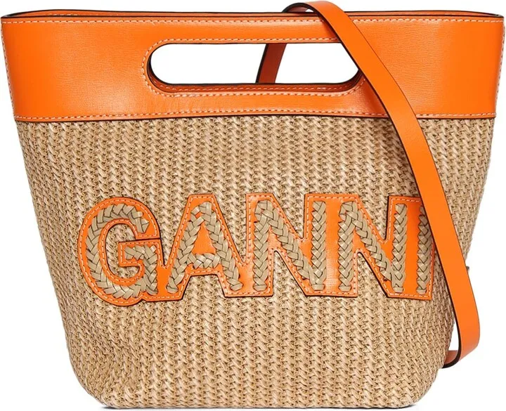 Medium craft raffia tote bag