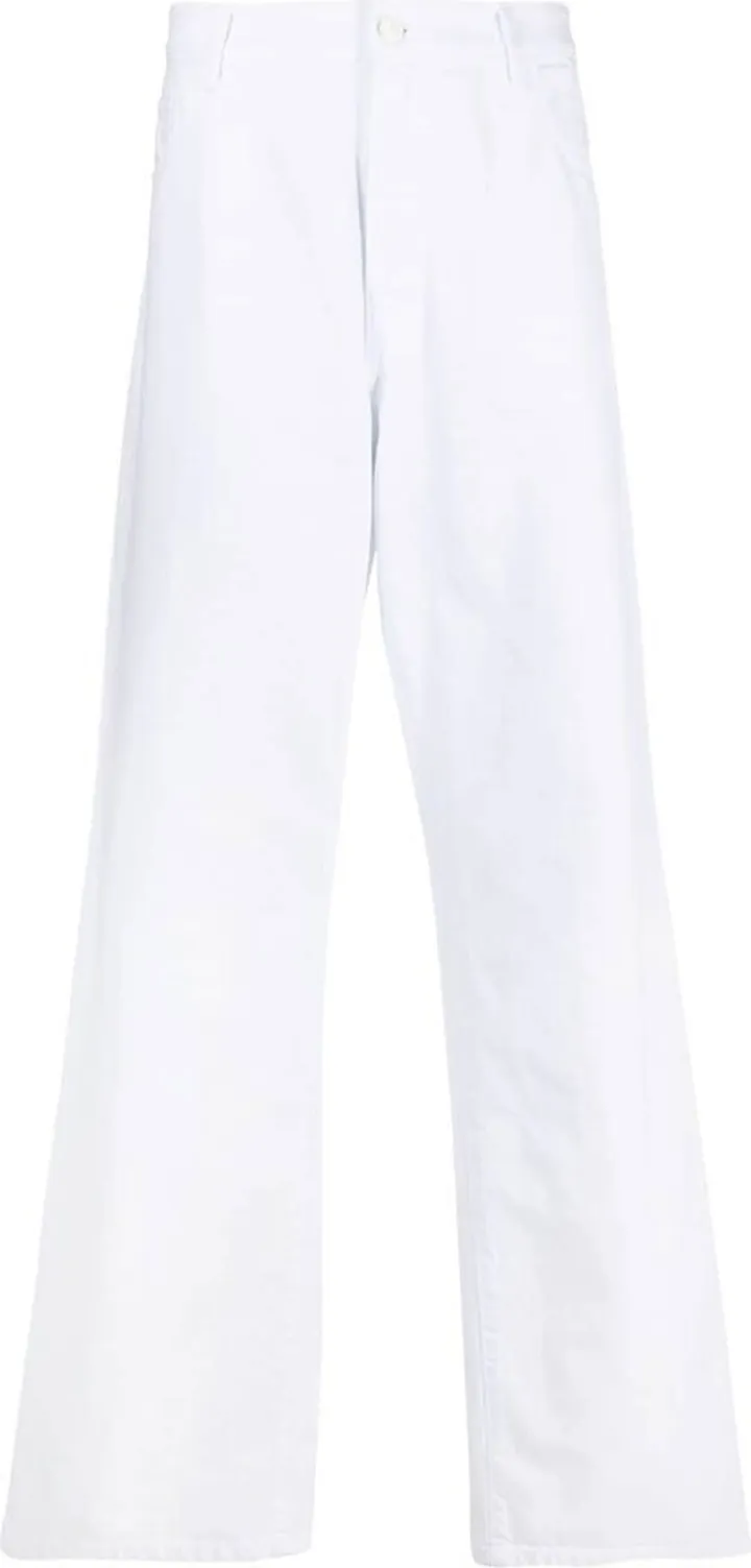 Wrokwear logo-patch wide-leg jeans
