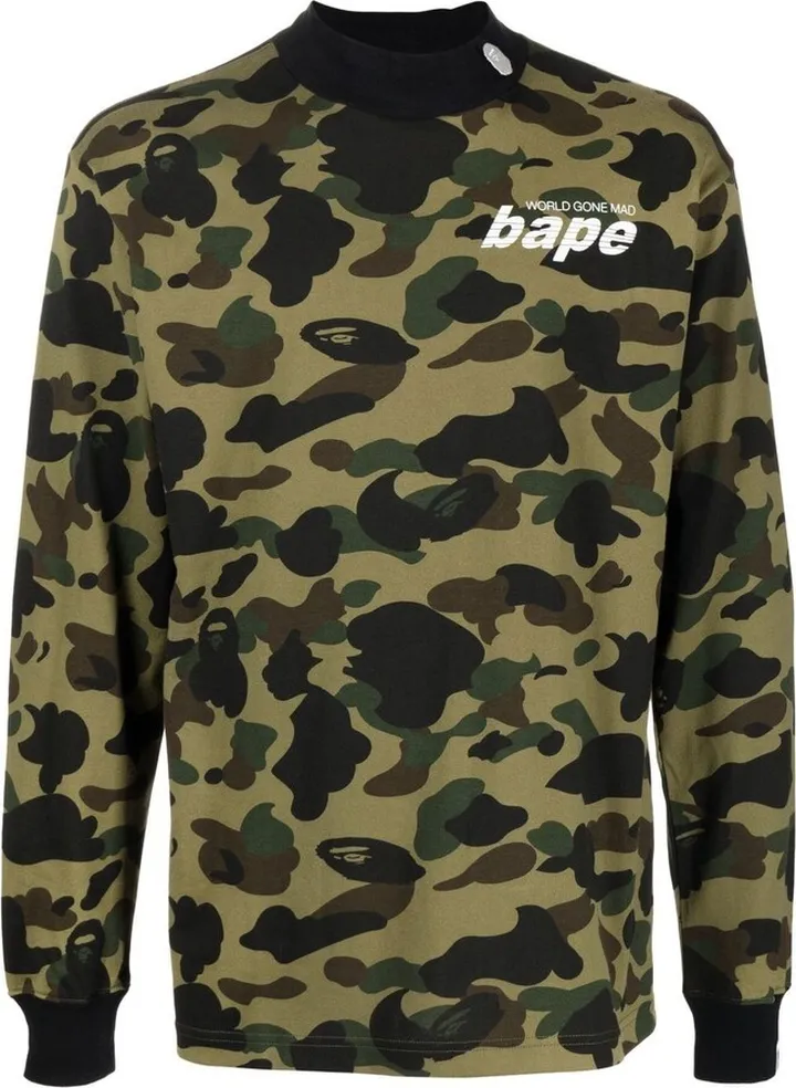 logo-print camouflage T-shirt