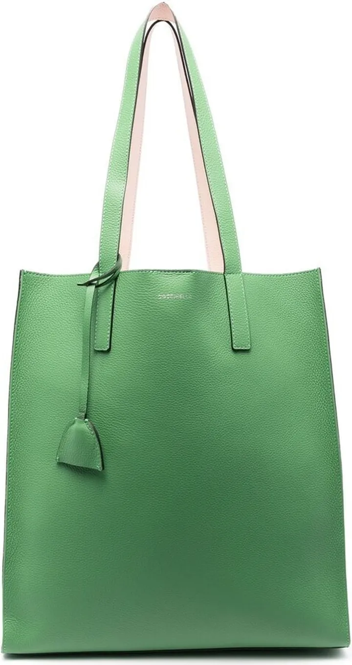 Leather Logo-Detail Tote Bag