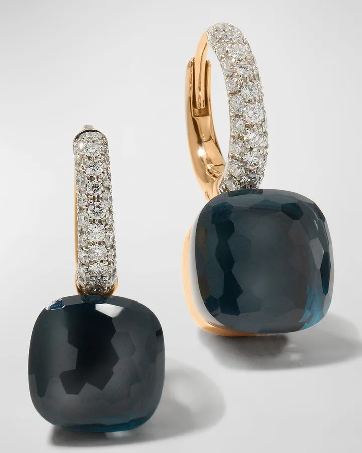 Nudo Topaz & Diamond Drop Earrings