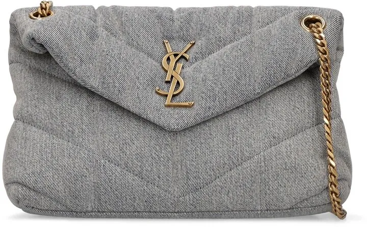 Small puffer Loulou denim shoulder bag