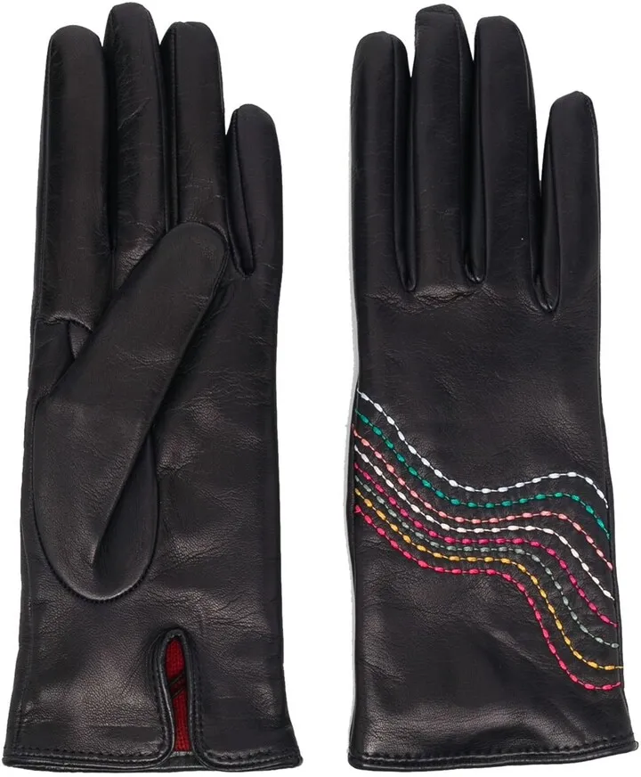 Swirl stitch gloves