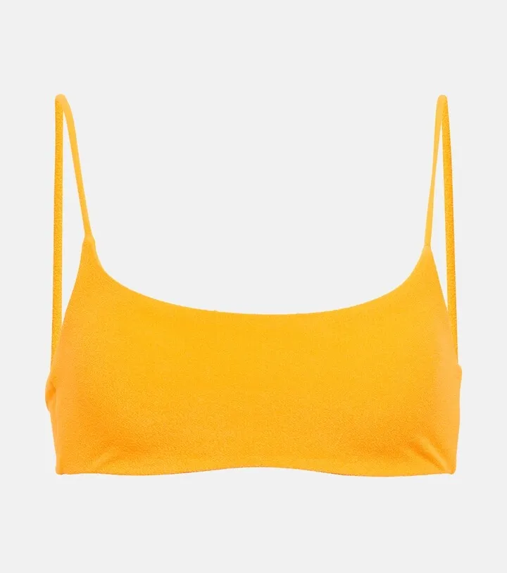 Via triangle terry bikini top