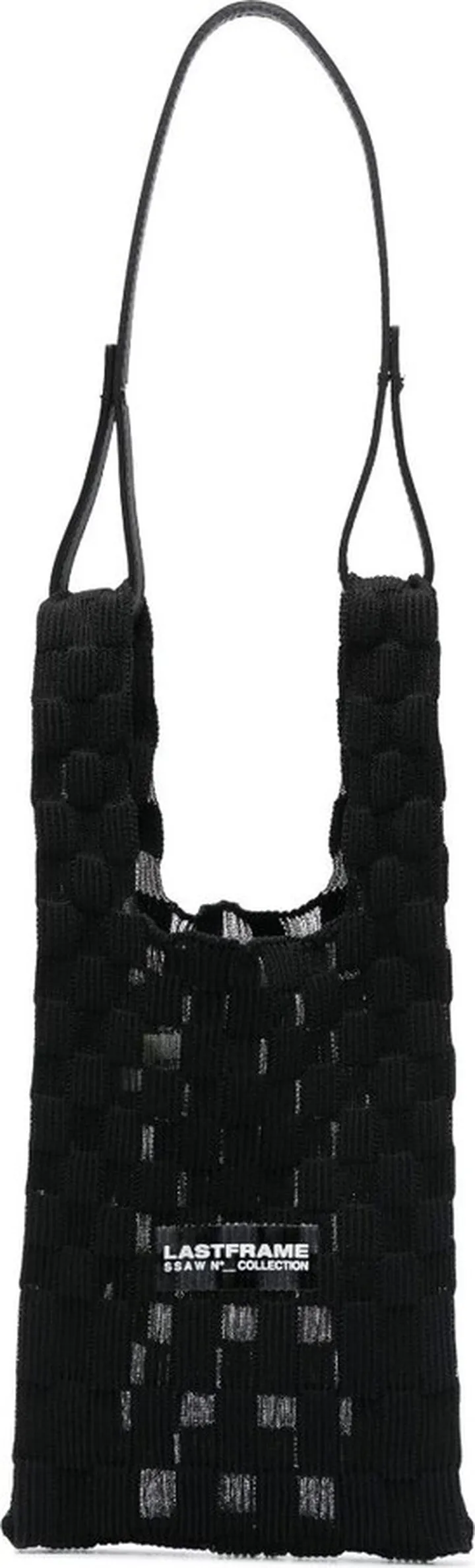Black Market Interwoven Logo Print Tote Bag