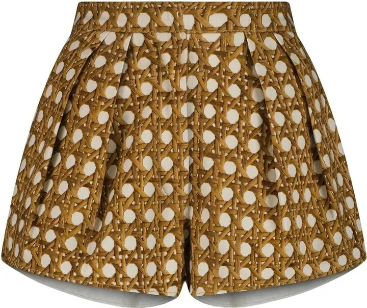 Vienna Straw pleated shorts