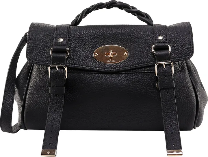 Textured leather handbag