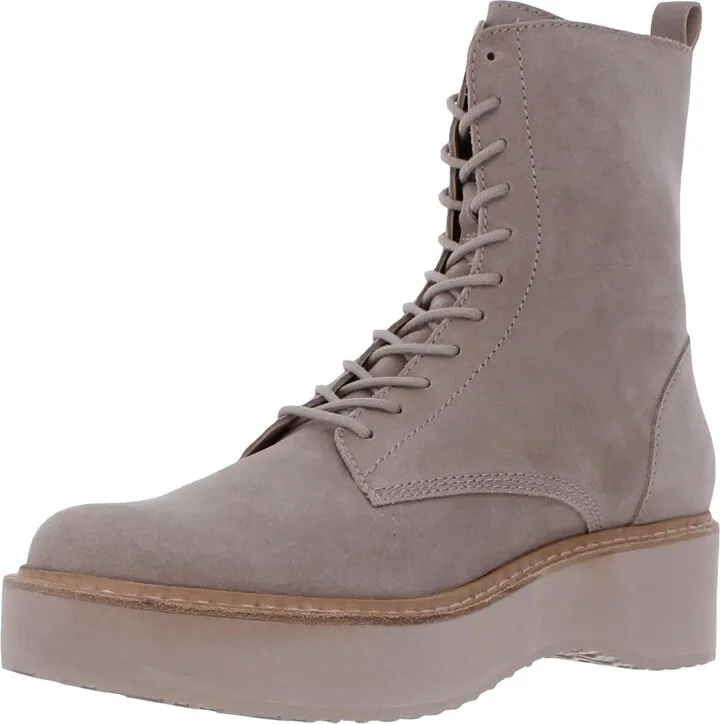 Vela Womens Zipper Lace-Up Combat Boots