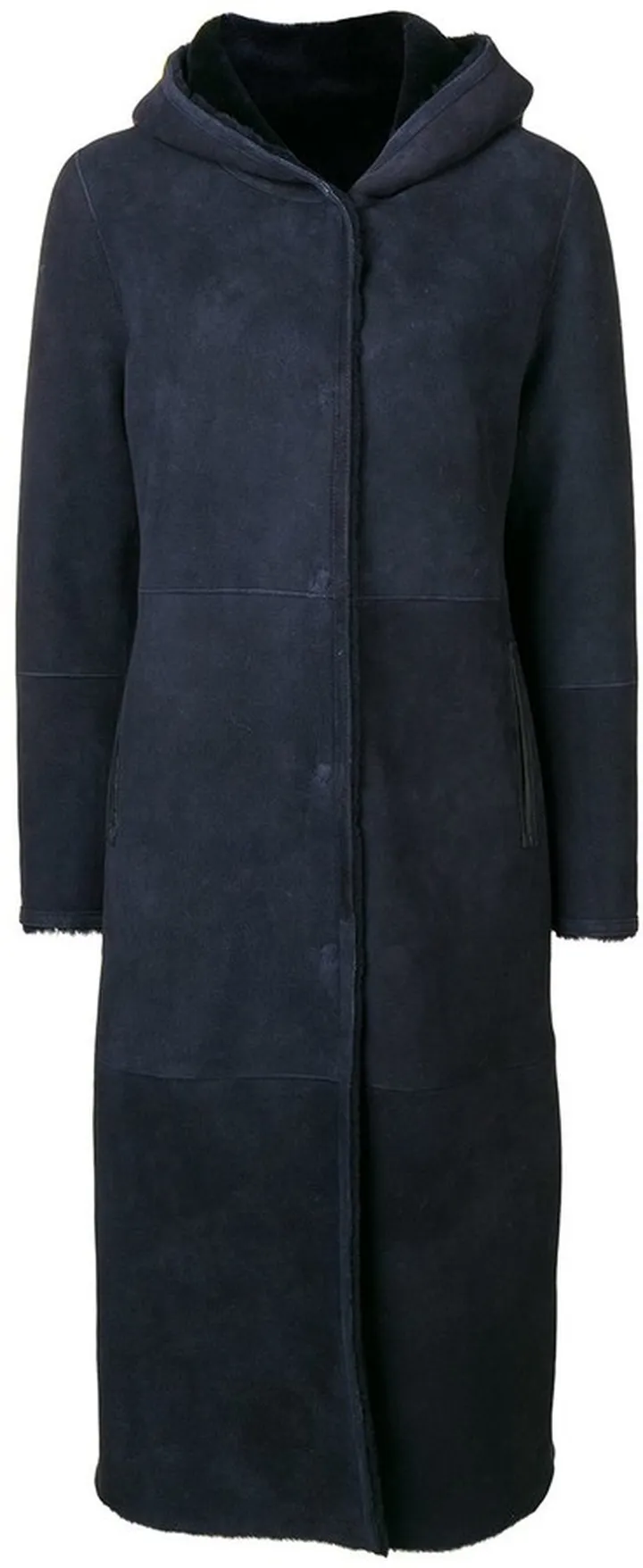 Hooded Shearling Coat