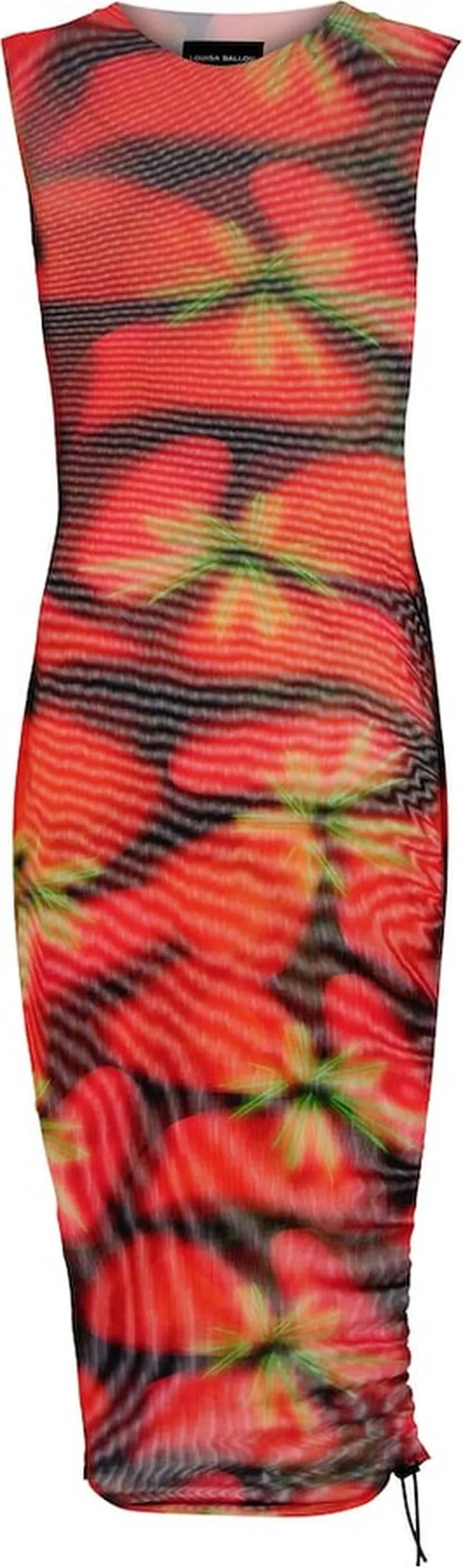 Heatwave printed mesh minidress